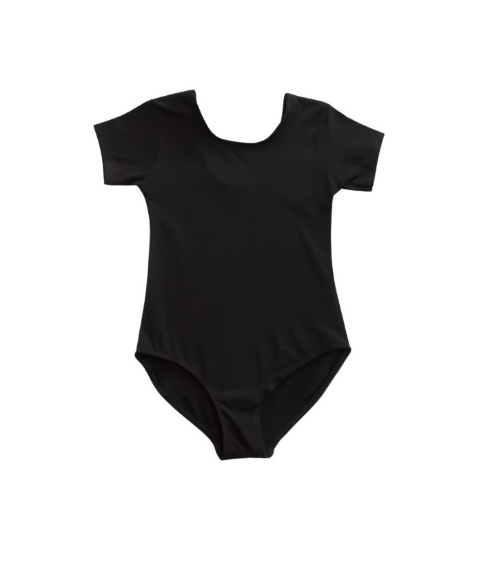 Body z krótkim rękawem CZARNE rozmiary 158,164,170 PRODUKT POLSKI - PRODUCENT - obrazek 3
