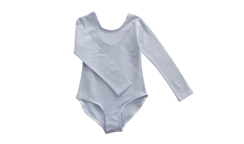 Body z długim rękawem niebieski rozmiary 98 do 128 PRODUKT POLSKI - PRODUCENT - obrazek 2