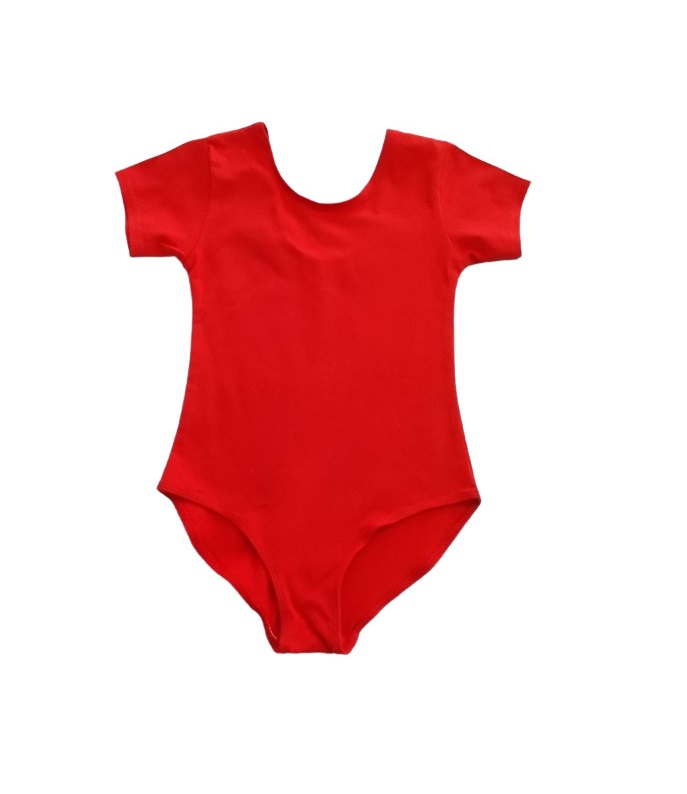 Body z krótkim rękawem CZERWONY rozmiary 104 do 140 PRODUKT POLSKI - PRODUCENT - obrazek 3