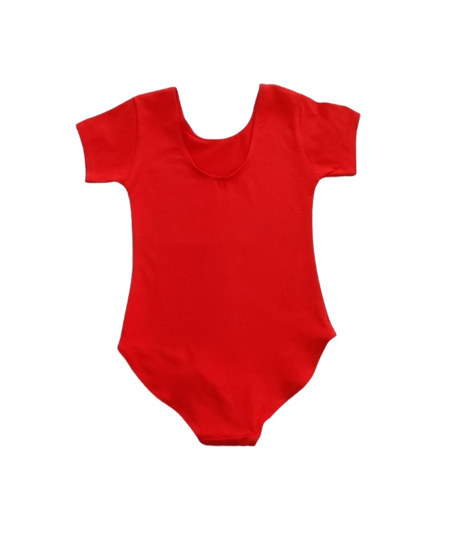 Body z krótkim rękawem CZERWONY rozmiary 104 do 140 PRODUKT POLSKI - PRODUCENT - obrazek 4