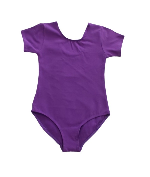 Body z krótkim rękawem FIOLETOWY rozmiary 104 do 134 PRODUKT POLSKI - PRODUCENT - obrazek 3