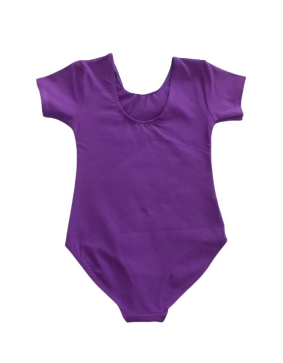 Body z krótkim rękawem FIOLETOWY rozmiary 104 do 134 PRODUKT POLSKI - PRODUCENT - obrazek 4